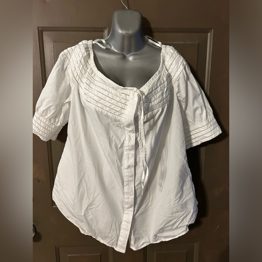 Lauren Ralph Lauren White Cotton Blouse